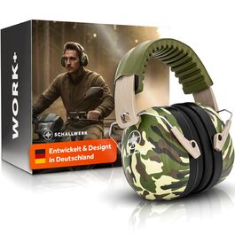 Schallwerk Work+ | Навушники шумозахисні для роботи та повсякденного використання (Камуфляжний зелений)