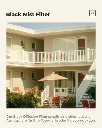 Фільтр K&F Concept 58mm Black Promist 1/4 з оптичного скла з Multi-Nano покриттям для відео та портретної фотографії (Nano-Klear)