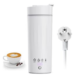 Електричний чайник Flintronic для подорожей, 380 мл, 220 В, нержавіюча сталь, автоматичне відключення, білий