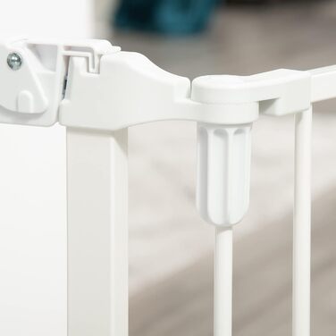 Захисний бар'єр для собак PawHut - переносний, регульований, 3 панелі, 202,5 x 76 см, білий