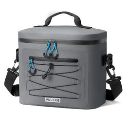 Термосумка-холодильник 15/24L, водовідштовхуюча, для пікніків, пляжу, кемпінгу, офісу, транспортування продуктів, сіра