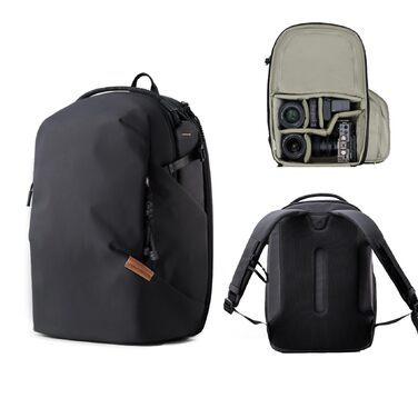 Рюкзак для камери PGYTECH OneGo Lite 16L, чорний, водонепроникний, для фотографів, сумісний з Sony/Canon/Nikon, 14