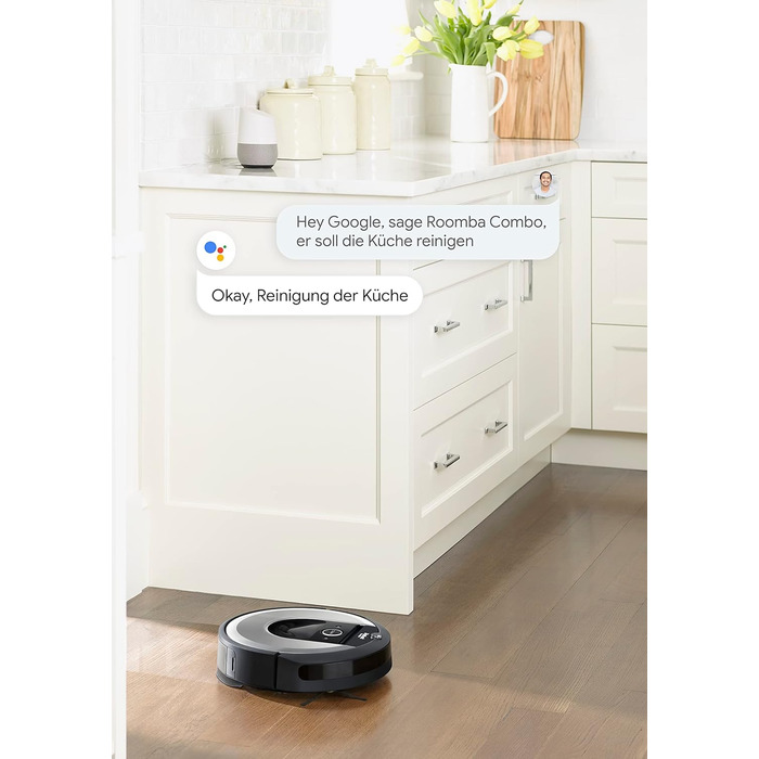 Робот-пилосос iRobot Roomba Combo i8+ з авто-дозаправкою та миттям підлоги, картографією, PrecisionVision Navigation та розпізнаванням об'єктів