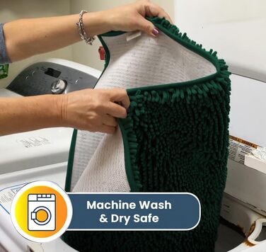 Килимок для дому Muddy Mat® | Супервбираючий, швидковисихаючий, з мікрофібри, з нековзким покриттям, 19'x30' (91x152 см), темно-зелений