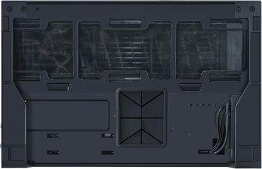 Корпус Lian Li O11 Dynamic Mini V2 Flow: компактний ATX Midi-Tower з двокамерним дизайном, скляною панеллю та модульною конструкцією. 5 вентиляторів встановлено. Чорний колір.