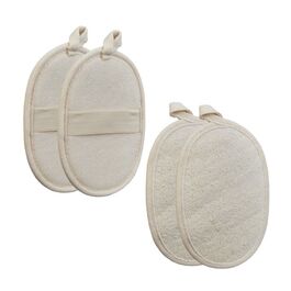 Relaxdays Loofah Sponge Set of 4