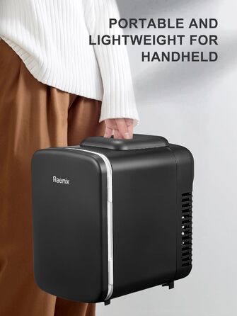 Reemix Mini Fridge - 4L / 6 Can Capacity - Portable Cooler & Warmer