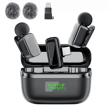 Беспроводной петличный микрофон для телефона/iPhone/iPad/камеры, мини-микрофон для стриминга, подавление шума, Plug & Play, идеален для видеосъемки, подкастов, YouTube, TikTok и интервью (S7)