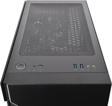 Корпус для ПК Thermaltake H200 TG RGB ATX з RGB підсвічуванням, скляна бічна панель, чорний | 120мм вентилятор в комплекті