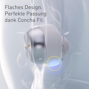 Technics EAH-AZ100E-S Бездротові навушники з активним шумозаглушенням, 10 мм драйвер, Multipoint Bluetooth, Voice Focus AI, комфортні, срібні (Mitternachtsblau)