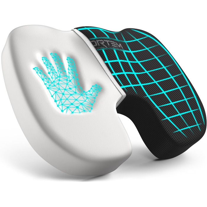 Крісло-подушка FORTEM: м'який, зручний наповнювач Memory Foam, протиковзке покриття, для офісу, ігрового крісла, авто, комп'ютерного крісла, чорний, сітчаста тканина