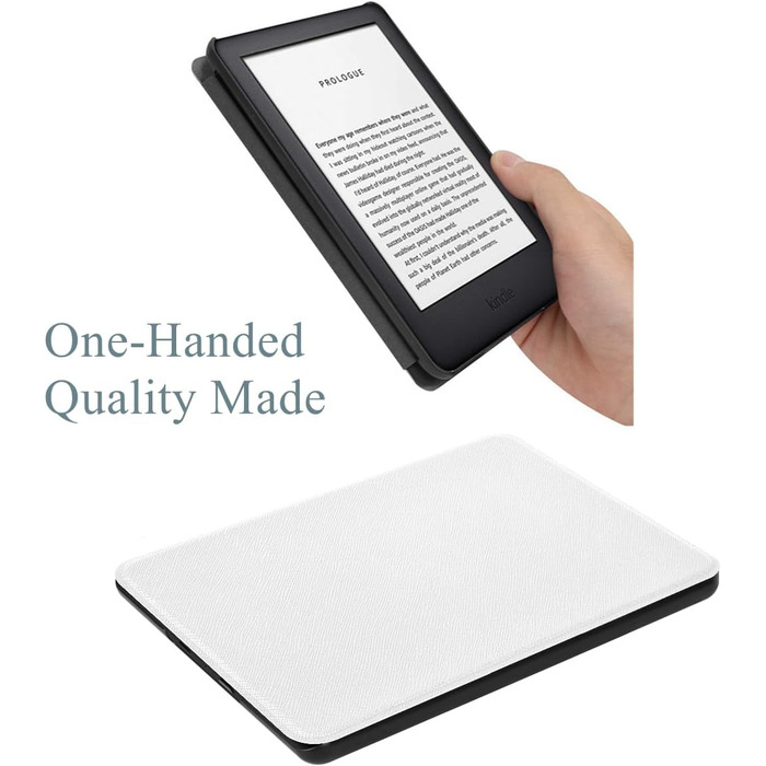 Чохол для Kindle Paperwhite (7/6/5 Gen, 12th Gen, Colorsoft 2024) з PU шкіри, білий