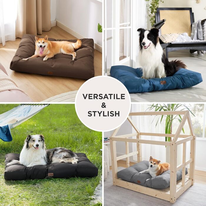 Килимок для собак BEDSURE 76x50 см - м'який, миючий, для маленьких та середніх собак, 10 см заввишки (чорний)