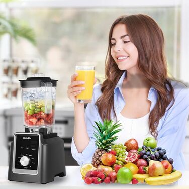 BioloMix Stand Mixer 2200W SmoothieMixer, Self-Cleaning Function, Built-in Timer, High-Performance Mixer with 2L BPA-Free Container (T5800)