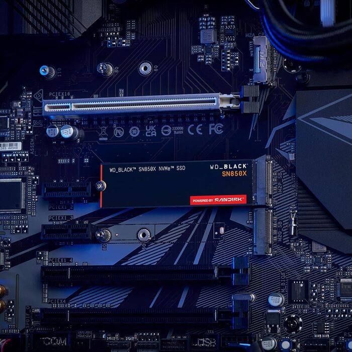 SSD WD_BLACK SN850X 1TB NVMe PCIe Gen4 - ігровий накопичувач, 7300 МБ/с читання, 6300 МБ/с запис