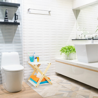 Дерев'яна полиця для ванної кімнати Relaxdays