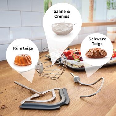 Bosch Kitchen Machine Series 4 MUM5X720, integrated scale, 3.9L stainless steel bowl, 1.25L mixer, professional dough hook, planetary mixing system, whisk, continuous slicer/shredder, 1000 W, Dark Red/Silver. Includes 2 accessories. Single.
