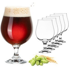 Набір пивних келихів PLATINUX Bierpokale 6 шт, 500 мл (макс. 660 мл) з кришталевого скла для пива, тюльпани