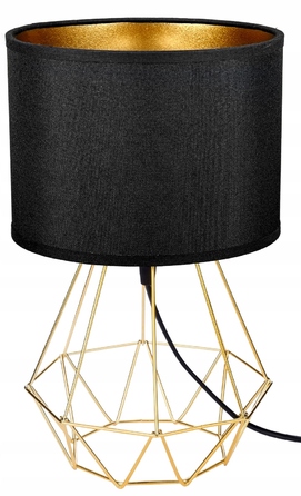 Настільна лампа Glimex сучасна, чорно-жовта, 60 Вт