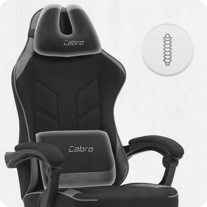 Ігрове крісло Cabro C504, чорно-сіре