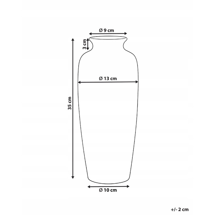 Ваза Beliani з порцеляни, 13 x 35 см