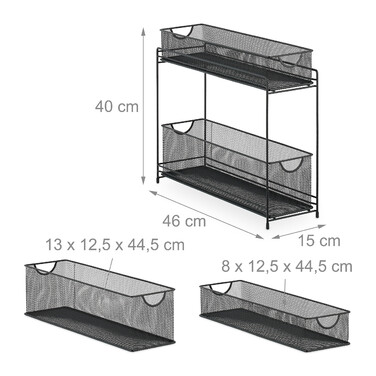 Relaxdays Metal Kitchen Cabinet Organizer