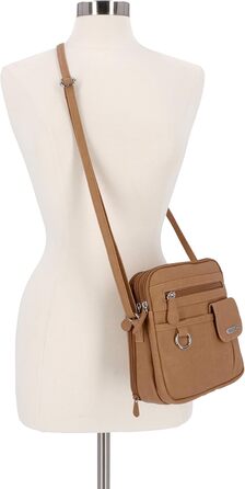 Сумка жіноча через плече MultiSac North South Mini Zip Around Hazelnut Brown