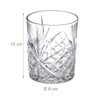 Relaxdays Set of 4 Whisky Glasses