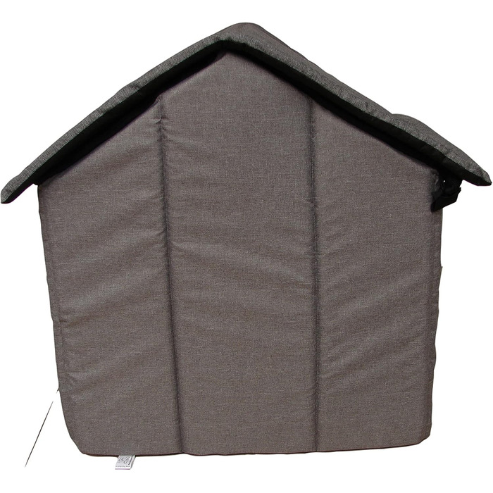 Будка для собак R.G. з ліжком та ковдром, сірого кольору (47x44x48 см)