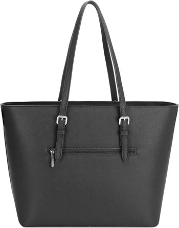 Сумка жіноча David Jones Shopper Tote Bag PU шкіра A4 для ноутбука, роботи, навчання, подорожей - чорна