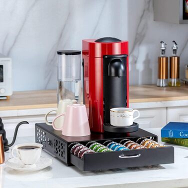 Організатор для капсул Nespresso Vertuo: металевий стійка на 50 капсул, чорний