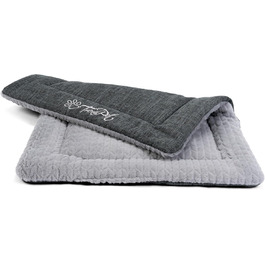 TrendPet Лежанка для собак і котів, двостороння, з підкладкою, сіра (50x35 см)