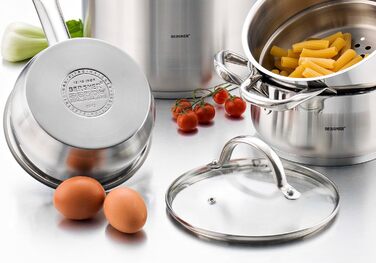Bergner 8-Piece Cookware Set, Stainless Steel, Steel, TLG 3 Liter