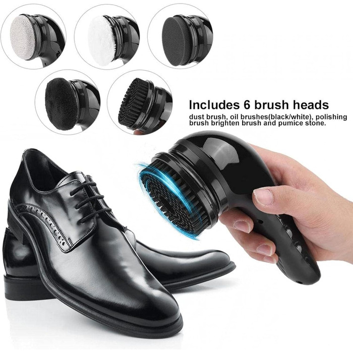 Electric Shoe Polishing Set, Electric Shoe Polisher, USB Rechargeable Electric Shoe Brush Portable Multifunctional Leather Shoe Polisher for Leather Shoes, Leather Handbag, Leather Sofa