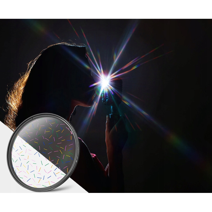 Кольоровий фільтр ефектів StarLight Glare (Райдужні відблиски та смуги) K&F Concept NANO-B MRC 72мм