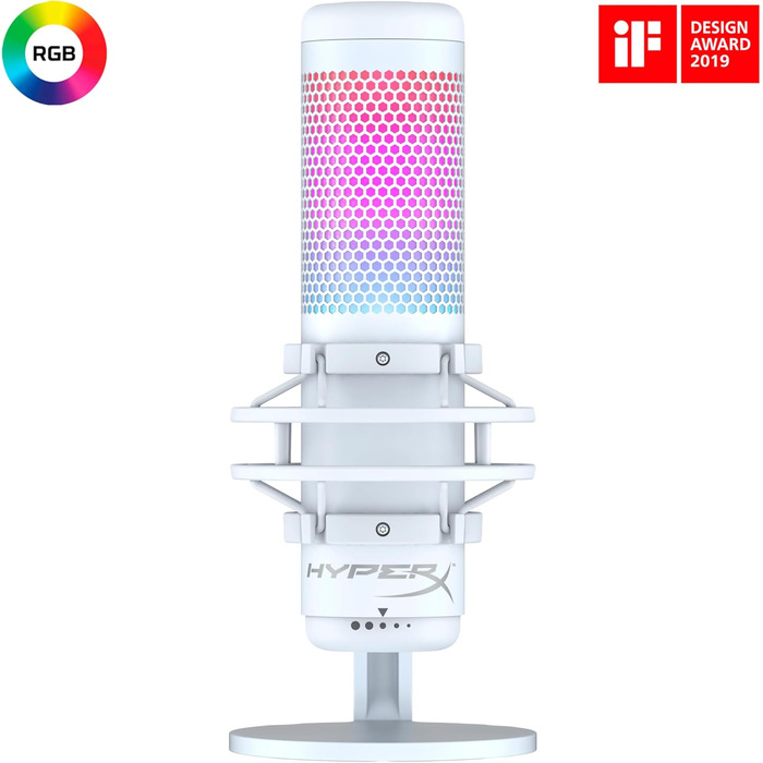 Мікрофон HyperX QuadCast S RGB USB з поп-фільтром для PC, PS4, Mac, Streaming, Gaming, Twitch, YouTube, Discord