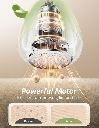 Електричний видальник пуху з 2 змінними лезами, 3 режими, LCD-дисплей, USB-зарядка для різних тканин