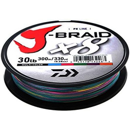 Плетена волосінь Daiwa J-Braid X8 0,22 мм 19,5 кг 300 м мультиколор