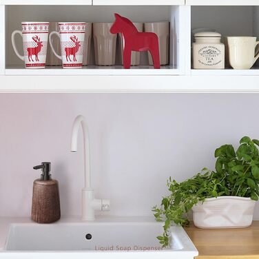 Дозатор для мила ручної роботи з темного дерева, пластиковий насос, елемент декору ванної кімнати, багаторазовий дозатор, пляшка для душу, неслизьке дно, довговічний та стильний