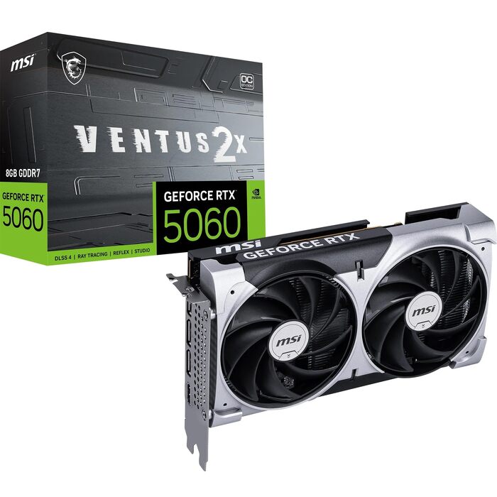 Відеокарта MSI GeForce RTX 5060 VENTUS 2X OC 8GB GDDR7, PCIe 5.0