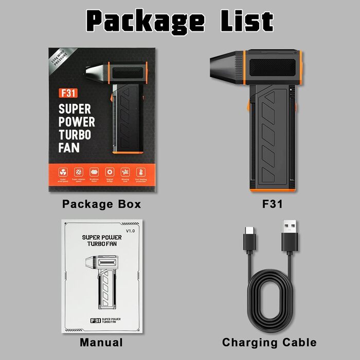 Електричний пилосос для пилу з акумулятором, 130000 об/хв, безщітковий двигун, комплект для чищення ноутбука, авто, дивана, офісної техніки