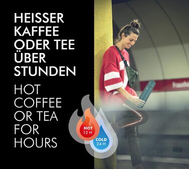 Термос THERMOcafé TC EVERYDAY 0.5 л з чашкою, нержавіюча сталь, для кави та чаю, герметичний, сріблястий