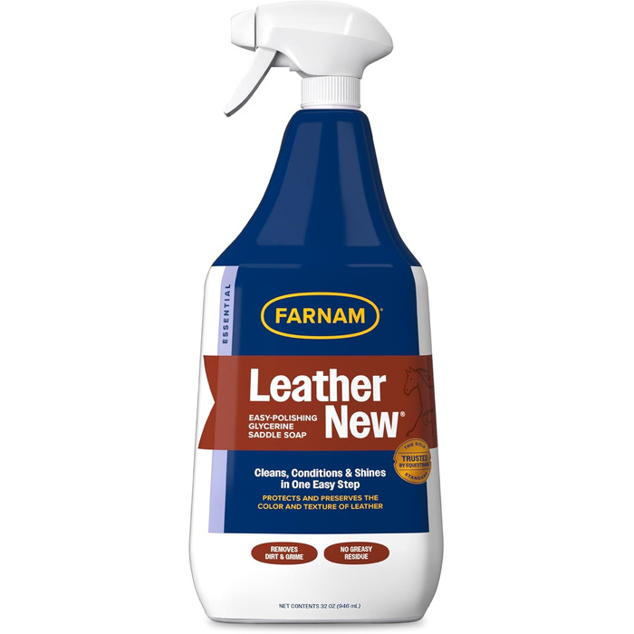 Спрей для догляду за шкіряними виробами Farnam Leather New, полірування, очищення, зволоження, ідеальний блиск, 946 мл