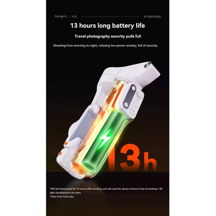 Стабілізатор Hohem iSteady V3 для смартфона: AI-трекінг, віддалений пульт, екран 2.2'', трипод, для зйомки Vlog TikTok