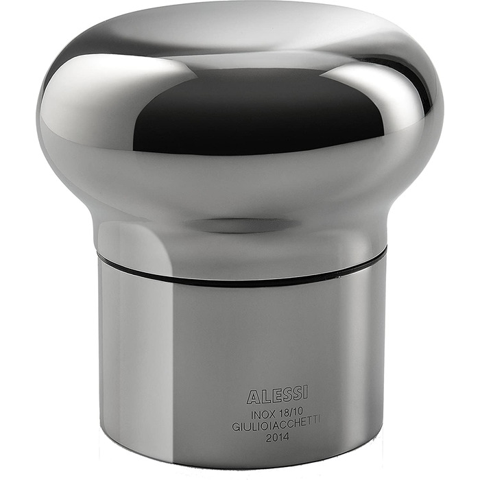 Alessi Noè GIA12 - Hermetic Bottle Stopper Design for Wine and Champagne Bottles, Polished, 10 x 8 x 14 cm