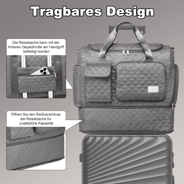 Набір валіз Joyway 6 шт. з TSA-замком, 4 колеса та мультисумка, зелений (сірий)