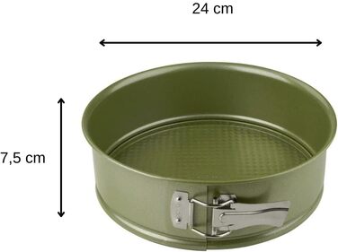 Форма для випічки Zenker Springform Ø 18 см з високим бортиком – сталева, зелена, з антипригарним покриттям