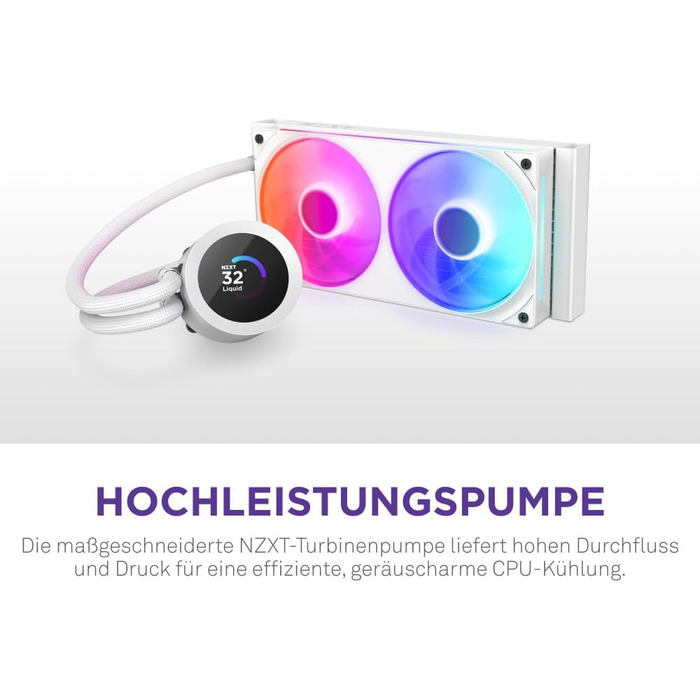 NZXT Kraken: Система водяного охолодження CPU з LCD-дисплеєм – 280 мм, Чорний