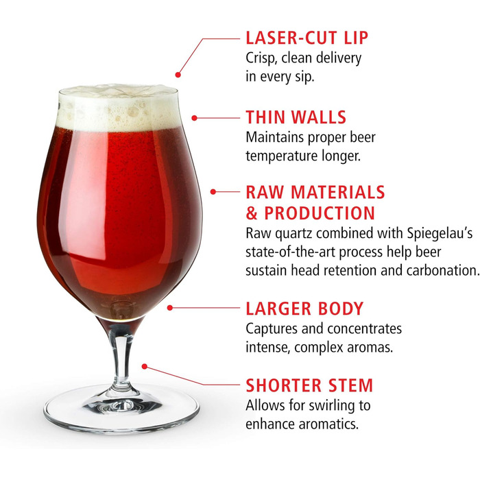 Набір келихів Spiegelau для крафтового пива Barrel Aged (4 шт., 0,5 л, кришталеве скло)