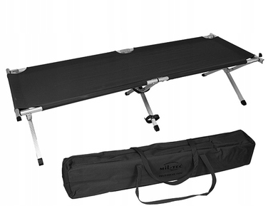 Розкладне ліжко Mil-Tec, 190 см x 65 см, чорне